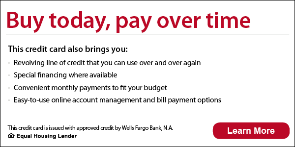 Financing with Wells Fargo Available